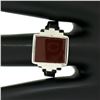 Image 8 : Men's Antique 14k White Gold Rectangular Cut Carnelian Solitaire Ring Size 10.5