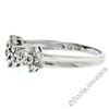 Image 3 : New 14kt White Gold 0.60 ctw Round Brilliant Diamond 3 Flower Cluster Ring