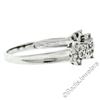 Image 4 : New 14kt White Gold 0.60 ctw Round Brilliant Diamond 3 Flower Cluster Ring