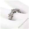 Image 5 : New 14kt White Gold 0.60 ctw Round Brilliant Diamond 3 Flower Cluster Ring