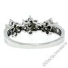 Image 6 : New 14kt White Gold 0.60 ctw Round Brilliant Diamond 3 Flower Cluster Ring