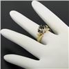 Image 6 : 14k Solid Yellow Gold 0.90 ctw Prong Set Oval & Baguette Sapphire Diamond Ring