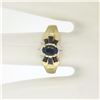 Image 7 : 14k Solid Yellow Gold 0.90 ctw Prong Set Oval & Baguette Sapphire Diamond Ring