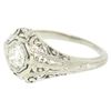 Image 5 : 18k White Gold Filigree 0.41 ctw European Cut Diamond Ring