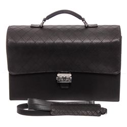 Chanel Black Caviar Leather Boy Briefcase Bag