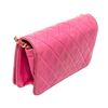 Image 1 : Chanel Pink Quilted Leather Wallet On Chain WOC Bag