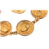 Image 4 : Chanel Vintage Gold CC Rue Cambon Coin Medallion Charm Bracelet
