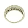 Image 8 : Platinum .65 ctw European & Single Cut Diamond Double Band Ring