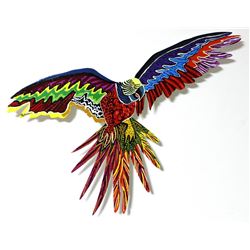 Patricia Govezensky- Original Painting on Laser Cut Steel "Macaw XXI"