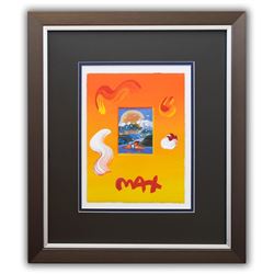 Peter Max- Original Mixed Media "Without Borders Ver. III #89"
