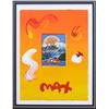 Image 2 : Peter Max- Original Mixed Media "Without Borders Ver. III #89"