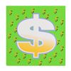 Image 1 : Steve Kaufman (1960-2010), "Dollar Sign State 1" Limited Edition Silkscreen on Canvas, Numbered 8/50