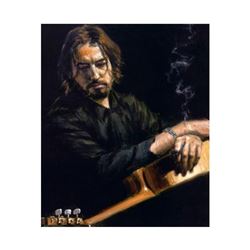 Fabian Perez, "VIctor Torres" Hand Textured Limited Edition Giclee on Board. Hand Signed and Numbere