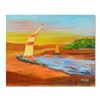 Image 1 : Elliot Fallas, "Sun and Sail" Original Oil Painting on Gallery Wrapped Canvas, Hand Signed with Lett