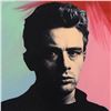 Image 2 : Steve Kaufman (1960-2010), "James Dean" Hand Painted Unique Variation Hand Pulled Silkscreen on Canv