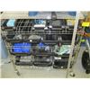 Image 1 : ROLLING CHROME CART WITH ASSORTED TUBS & CONTENTS