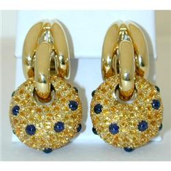814 SALAVETTI 18k Gold Sapphire Earrings