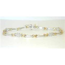 824 10k TT Gold Diamond Bracelet