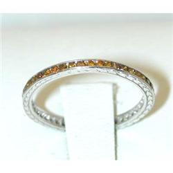 837 Platinum Fancy Brown Diamond Ring