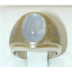 847 14KW Gold Sapphire Ring w/Diamond