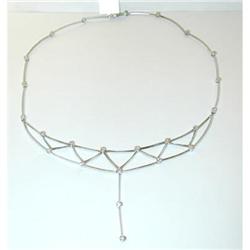 864 SALAVETTI 18k White Gold Diamond Necklace