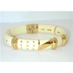 884 CRAIG DRAKE Silver Enamel Bangle