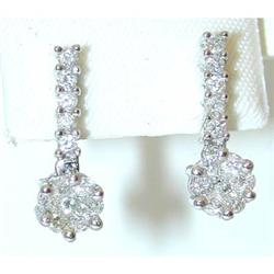886 14KW Gold Diamond Earrings