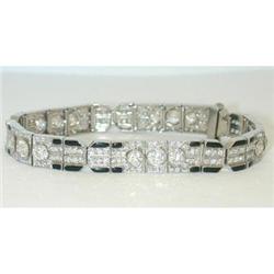 6848 Platinum Diamond/Enamel Bracelet