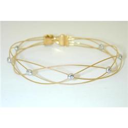 3660 18KW Gold Onyx/Diamond Bracelet