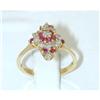 Image 1 : 3955 18k Gold Ruby Ring w/Diamond