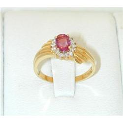 985 14K Gold Ruby Ring w/Diamond