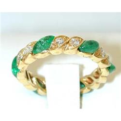 5265 SALAVETTI 18K Gold Emerald/Diamond Ring
