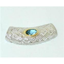 8618 Silver Pendant w/ Blue Topaz