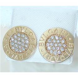5392 BVLGARI 18k Gold Diamond Earrings