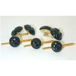 8624 TIFFANY & CO. 18K Gold Onxy Dress set