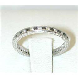 8637 Platinum Ring w/ Black Diamonds/ White Diamonds