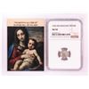 Image 1 : 1553 KB Hungary Denar 'Madonna and Child' Coin NGC AU50 w/ Story Box