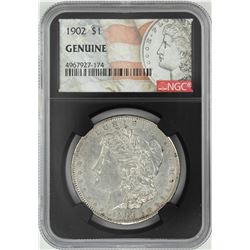 1902 $1 Morgan Silver Dollar Coin NGC Genuine