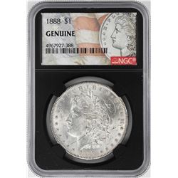 1888 $1 Morgan Silver Dollar Coin NGC Genuine