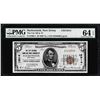 Image 1 : 1929 $5 Hackensack, NJ CH# 12014 National Currency Note PMG Choice Uncirculated 64EPQ