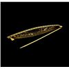 Image 2 : 14KT Yellow and White Gold Ladies 0.08 ctw Diamond Pin