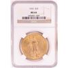 Image 1 : 1925 $20 St. Gaudens Double Eagle Gold Coin NGC MS64