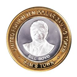 .999 Silver Sam's Town Las Vegas $10 Limited Edition Casino Gaming Token