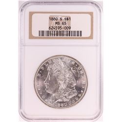 1880-S $1 Morgan Silver Dollar Coin NGC MS65 Old Holder