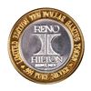 Image 2 : .999 Silver Reno Hilton Nevada $10 Casino Limited Edition Gaming Token