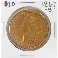 1867-S $20 Liberty Head Double Eagle Gold Coin