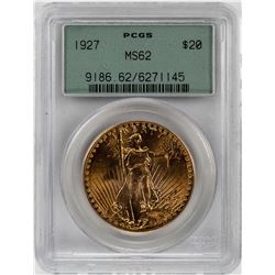 1927 $20 St. Gaudens Double Eagle Gold Coin PCGS MS62 Old Green Holder