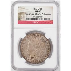 1897-O $1 Morgan Silver Dollar Coin NGC MS60