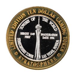 .999 Silver Stratosphere Las Vegas, NV $10 Casino Limited Edition Gaming Token