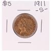 Image 1 : 1911-S $5 Indian Head Half Eagle Gold Coin